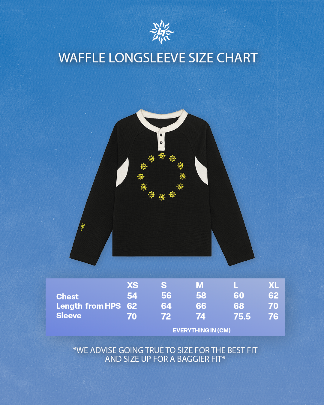 WAFFLE LONGSLEEVE HENLEY (BLACK)