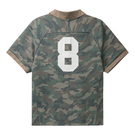 LIBITY WAFFLE POLO (WOODLAND CAMO)
