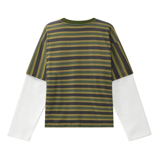 LIBITY LONGSLEEVE TEE (GREEN STRIPED)