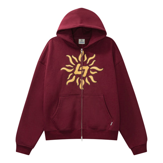 LIBITY ZIP HOODIE (BURGUNDY RED)