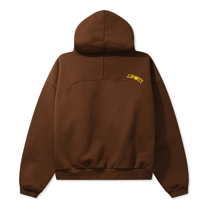 LIBITY ZIP HOODIE RHINESTONE (BROWN)