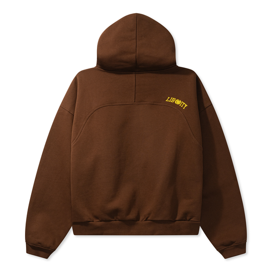 LIBITY ZIP HOODIE RHINESTONE (BROWN)