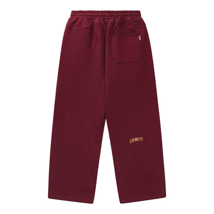 LIBITY UNCUFFED JOGGER (BURGUNDY RED)