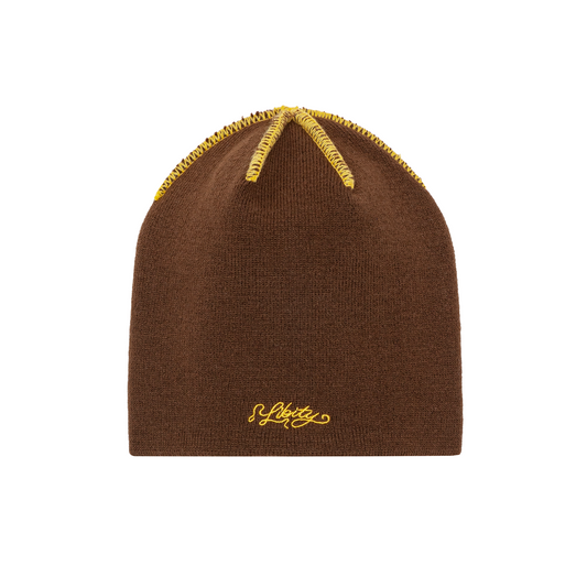 LIBITY STITCH BEANIE (BROWN)
