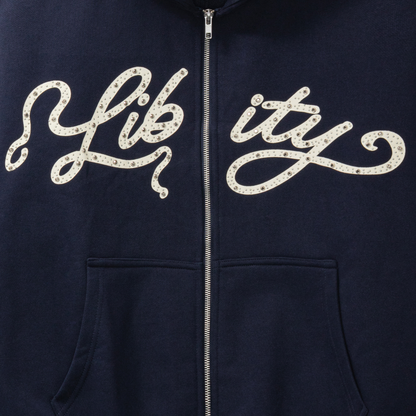 LIBITY ZIP HOODIE (RHINESTONE)